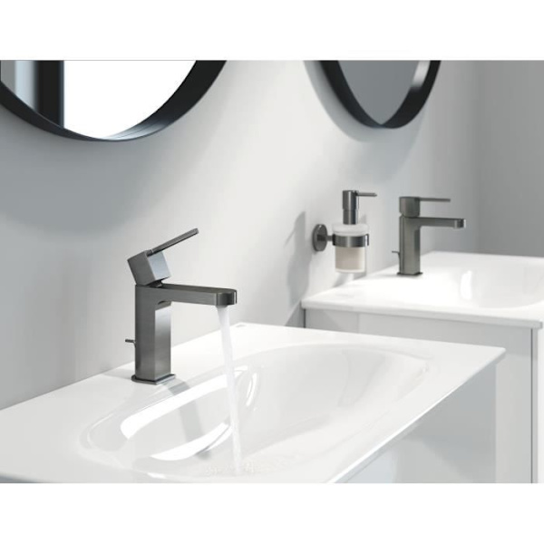 GROHE Plus engrepps tvättställsblandare 33163003 - Fast pip - Temperatur- och flödesbegränsare - Krom