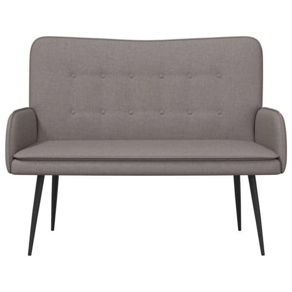 Soffa 2 platser Taupe 115 x 61 x 87 cm tyg -