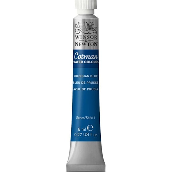 Tub med fin akvarellfärg - Preussisk blå - Cotman - Winsor & Newton - 8ml preussisk blå