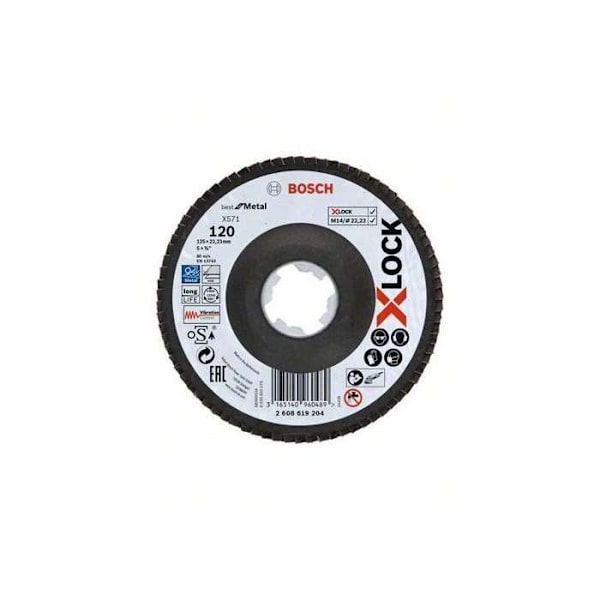 X-Lock skiva offset blad Best Metal BOSCH Ã˜125 Grit 80 - 2608619203