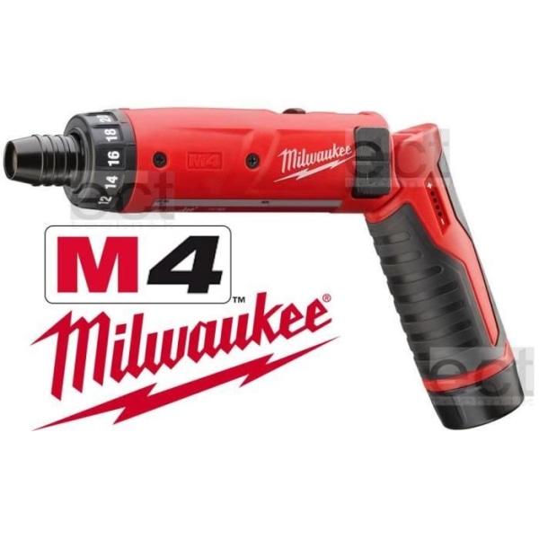 Standard skruvmejsel - MILWAUKEE - M4 D-202B - Röd - Med elektriskt skydd - Korsformad spets