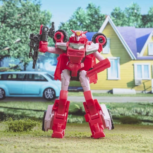 Transformers EarthSpark Elita-1 Warrior Class 5-tums actionfigur, robotleksak för barn från 6 år och uppåt