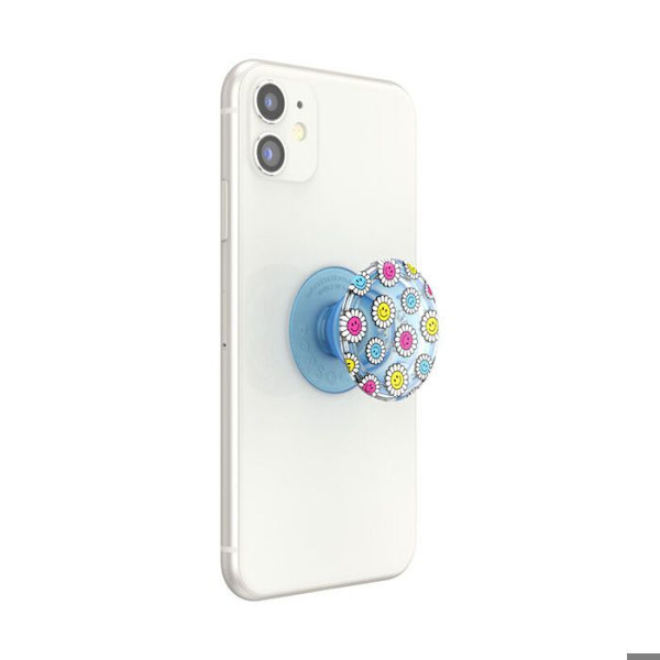 Popsockets Translucent Kawaii Daisies smartphonegrepp för kvinnor - blå - 39,74x7 / 24,25 mm