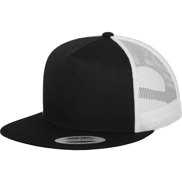 Flexfit Trucker 5-Panel Snapback Cap - svart / vit