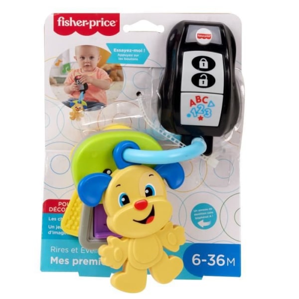 Elektronisk utvecklingsleksak - FISHER PRICE - Mina första nycklar - Gul - Blandad - Från 6 månader Gul