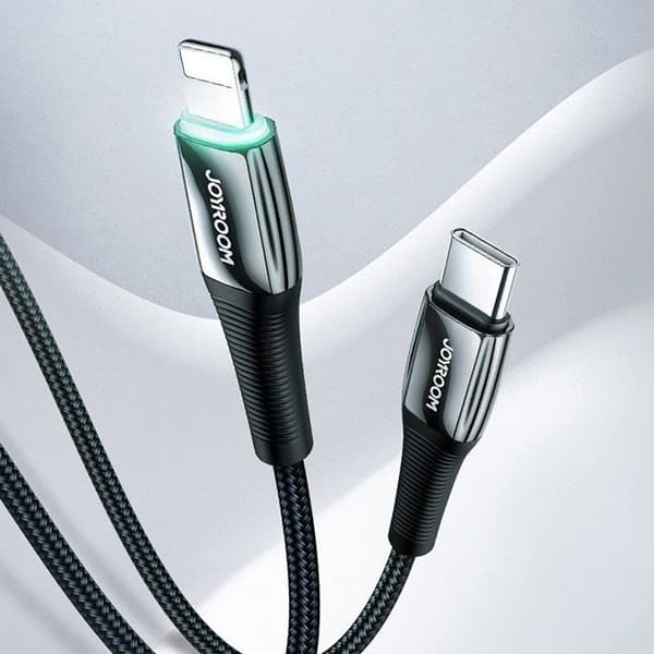 USB-C - Lightning-kabel för iPhone, 20 W 2,4 A, 1,2 m, röd