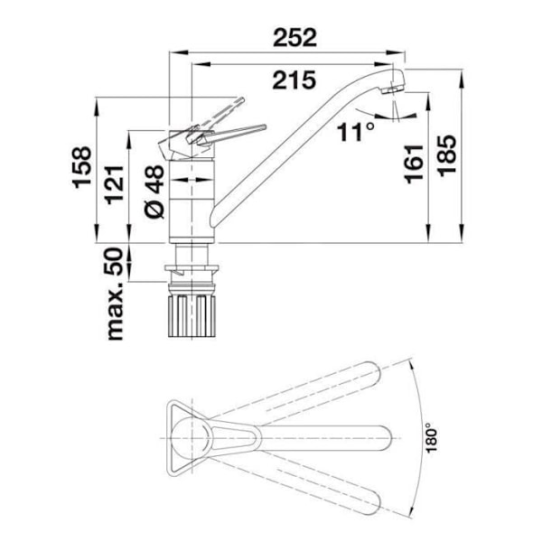 BLANCO WEGA II - DISKBLANDARE, MJUK VIT-KROM 526980