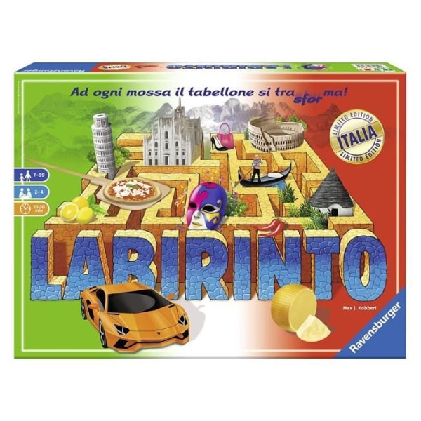 Brädspel - Ravensburger - Labyrint Italien - Flerfärgad - Inomhus - Barn - Från 7 år Flerfärgad