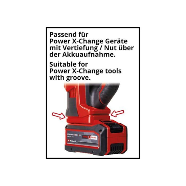 Einhell Skyddshölje för 18V Power X-Change-batteri (skyddar mot damm/fukt/vattensprut)