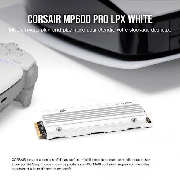 CORSAIR MP600 PRO LPX 1TB M.2 NVME PCIE X4 GEN4 SSD - OPTIMERAD FÖR P