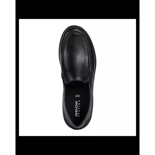 Geox Leitan Loafers för män - Svart läder - Exceptionell komfort Svart 39