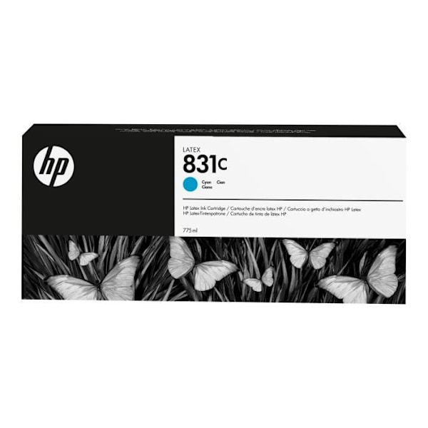 HP 831C 775ml cyan originalbläckpatron för Latex 315, 315 Print and Cut Solution, 335, 335 Print and Cut Solution,...
