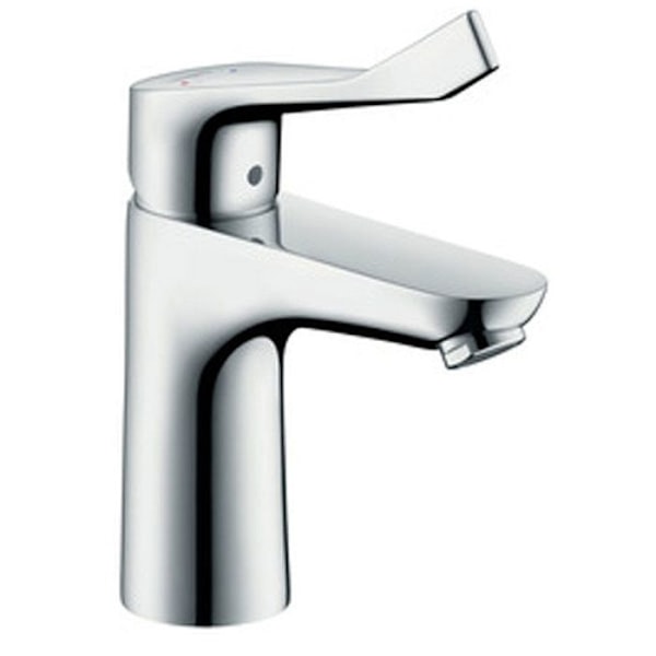 HANSGROHE FOCUS CARE 100 tvättställsblandare - extra långt handtag - laminär stråle - vattensparande - krom Grå