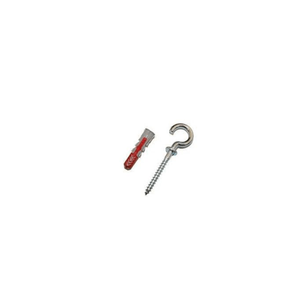 Universell plugg DUOPOWER 10x50 mm med stort rundkrok, 2 stycken.