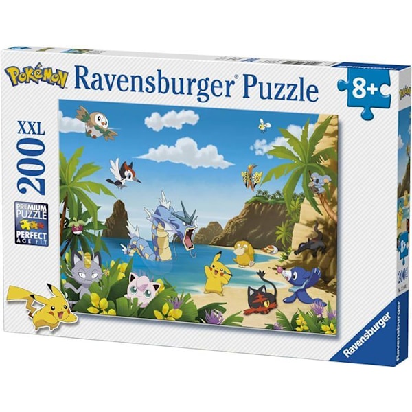 200 bitars XXL-pussel - Ravensburger - Fånga dem alla! - Pokémon - Tecknade serier och serier - 2 års garanti Flerfärgad