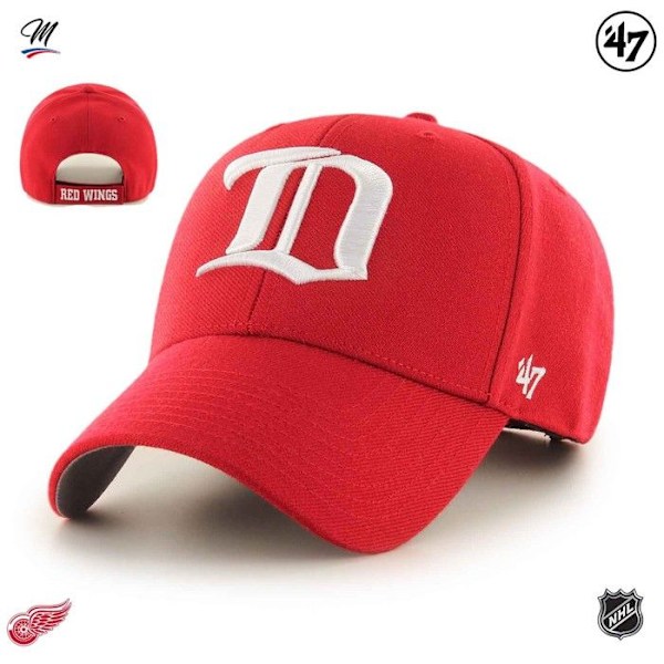 Keps - 47 Märke - NHL Detroit Red Wings - Röd - 85 % akryl - Sportswear Style Röd