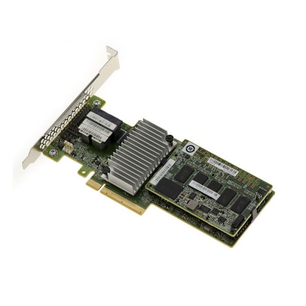PCIe 3.0 SAS 12GB 8 Interna portar-kort. OEM-modell 9364-8i med 1GB DDR3-cache och raid 0 1 5 6 10 50 60. Liknar modell 93