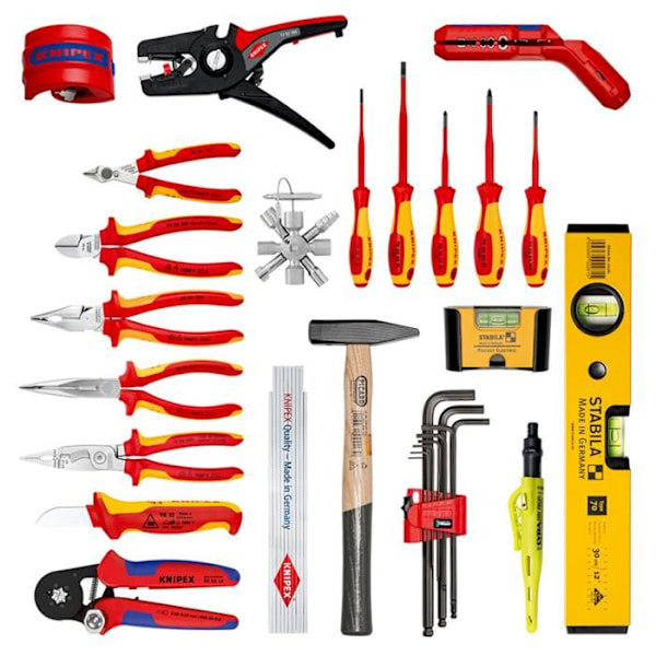 Verktygsväska - KNIPEX - Robust26 - 350 x 225 x 550 mm - Polypropen - 19 verktygsfickor