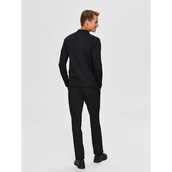 Polo med långa ärmar - Selected Paris - Svart - Storlek XL - Multisport - Regelbunden kvalitet - XXL
