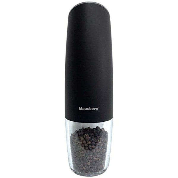 Trådlös gravitationssalt- och pepparkvarn - KLAUSBERG - KB-7646 - Keramik - Modern design - 65 g Svart
