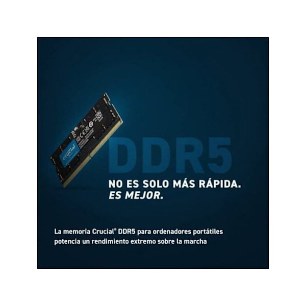 Minnessats - Micron Technology - Crucial - DDR5 - kit - 32 GB: 2 x 16 GB - 262-stifts SO DIMM - 5600 MHz / PC5-44800