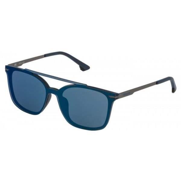 Solglasögon - PLD528 - PLD528-9NQB - Blå/grå ram - Grå spegelglas - Unisex Montyr: blå/grå - Glas: grå med blå