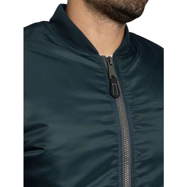 Herrblouson Schott MA-1 Airforcers marinblå – Teddy-krage, 100% nylon Blå M