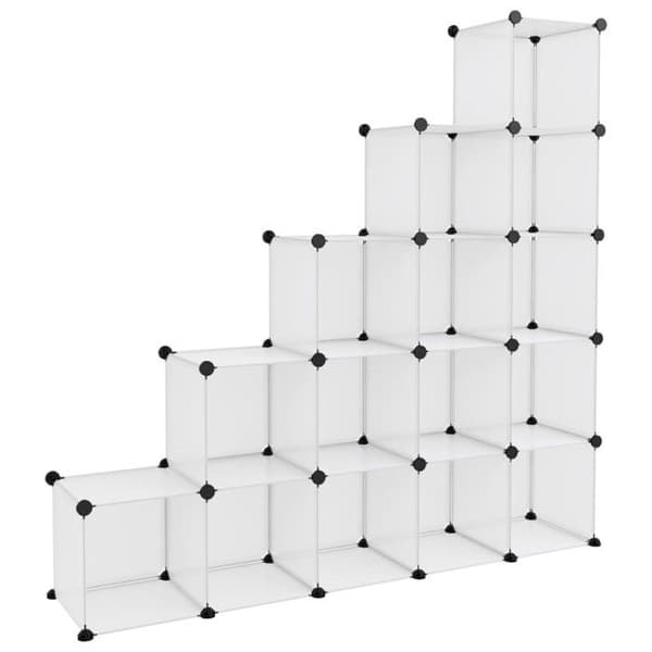vidaXL Förvaringskuber 15 st Transparent PP 340549