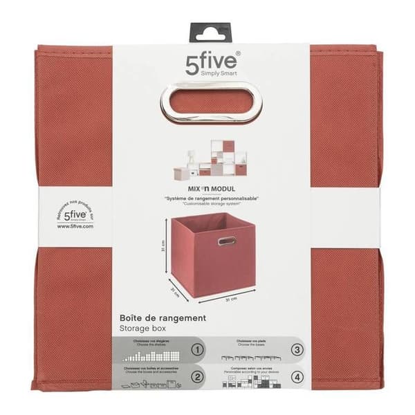 Tygkorg 31x31cm "Mix N' Modul" sienna - 5 five simply smart Terrakotta