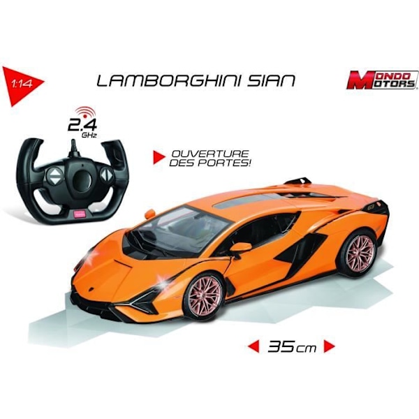 Lamborghini Sian radiostyrt fordon skala 1:14 med ljuseffekter version 1: orange version 2: röd