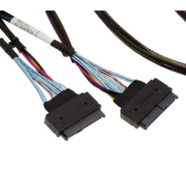 PCIe 4.0 Slim SAS SFF-8654 8i 74 stift till 2x SFF-8639 68 stift U2 U3 kabel 70 cm