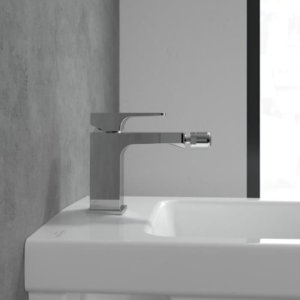Bidékran - Villeroy Boch - Architectura Square - Messing - Förkromad - Aqua-Smart krom