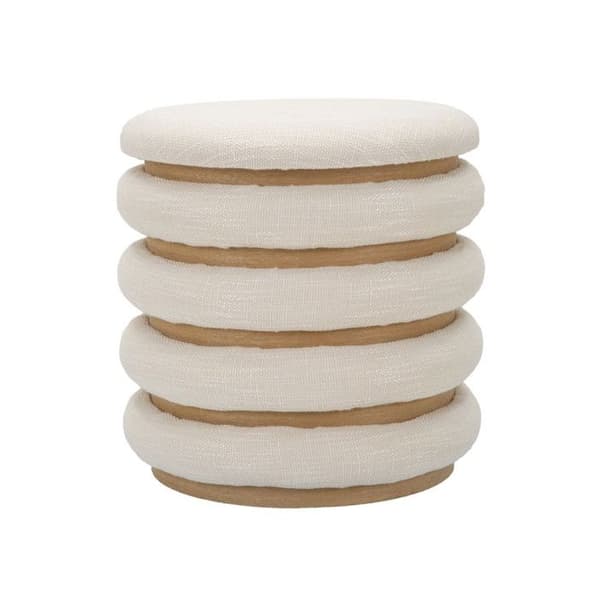 Puff med förvaring "Damasco" 42cm Beige