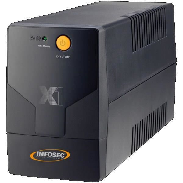 UPS 1000 VA - INFOSEC - X1 EX 1000 - Line Interactive - 2 FR/SCHUKO-uttag - 65955