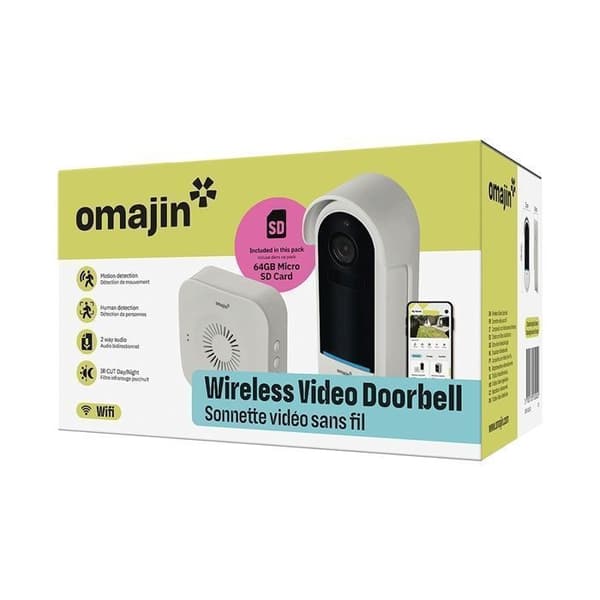 OMAJIN - Trådlös videoklocka EU VIT