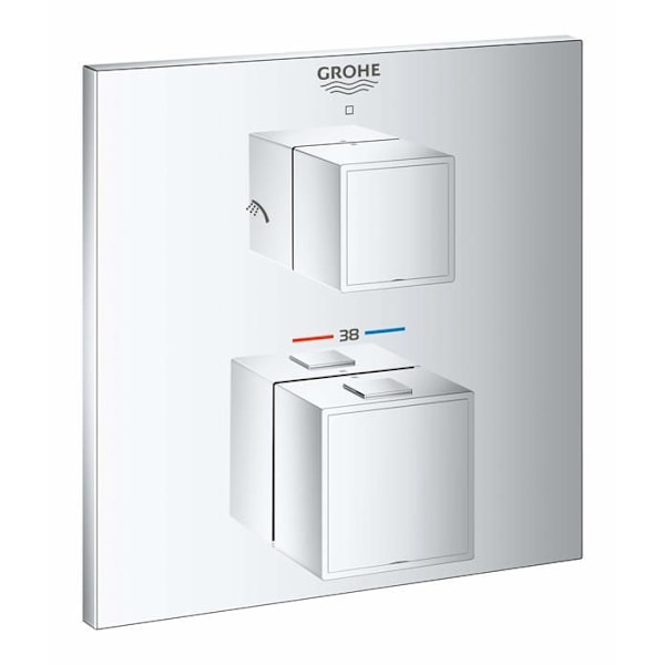 Klädsats - Grohe - Grohtherm cube - Krom - Mässing - Väggdusch Krom