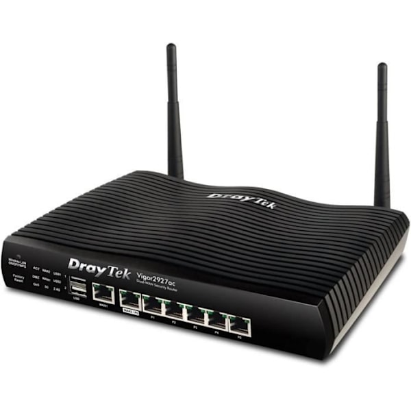 VPN-router - DrayTek - Vigor 2927ac - Hastighet 940 Mbit/s - Dubbelband - SPI-brandvägg