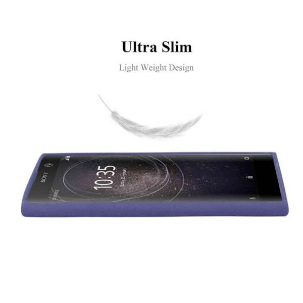Fodral till Sony Xperia L2 i FROST DARK BLUE Cadorabo Cover Protection silikon TPU flexibelt fodral
