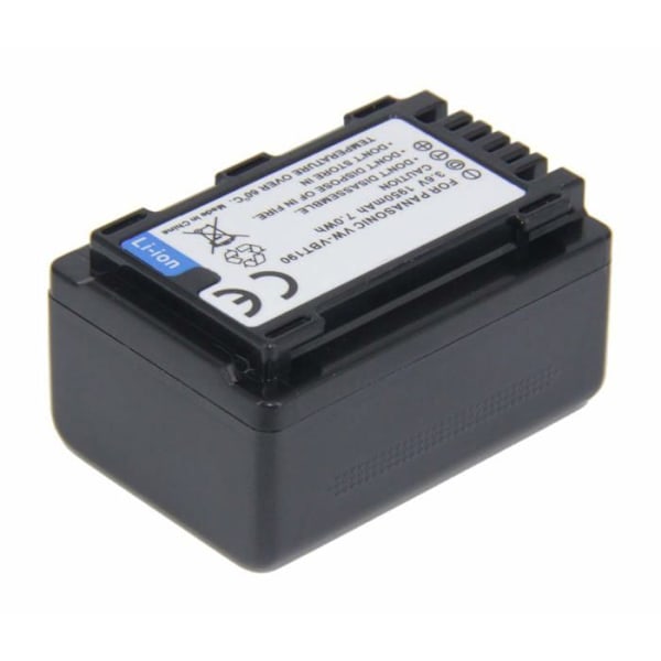 Amsahr - BT-PANVWVBT190-1CT - Klass A Battericeller (2800-nbspmAh, 7,4-nbspV) för Panasonic VW-vbt190-nbspGrå