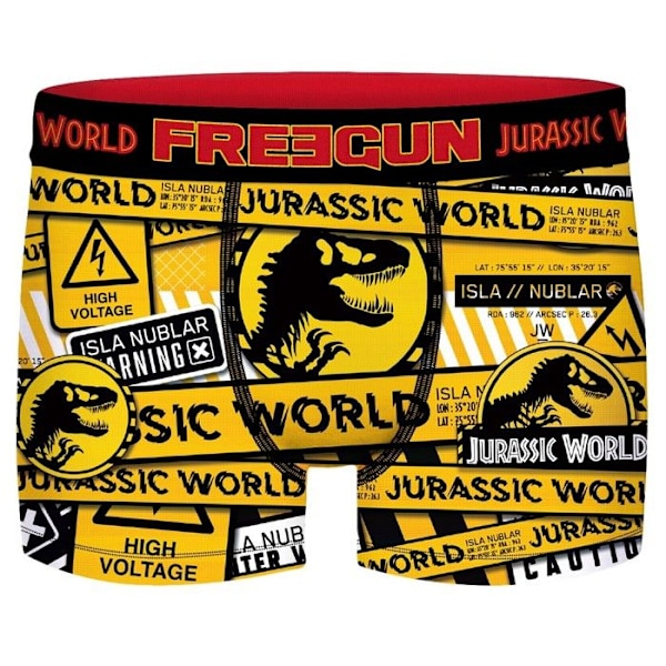 Jurassic World Boxershorts för barn - FREEGUN - T-Rex - Komfort - Andas - Klassisk Gul 10-12 år gammal