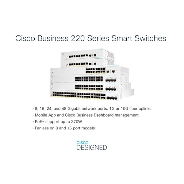 Cisco CBS220-48T-4X-EU Smart 48-portars GE, 4x10G SFP+