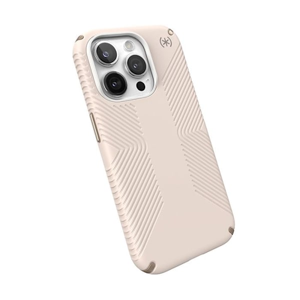 Speck Presidio2 Grip - Skal för iPhone 15 Pro (Bleached Bone / Heirloom Gold / Hazel Brown)
