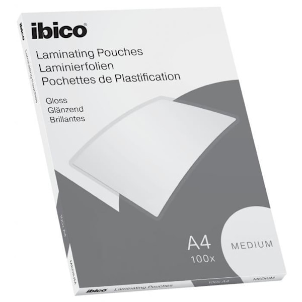 Plastifieringsfickor - Ibico - Basics - A4 - 100 mikron - Paket med 100