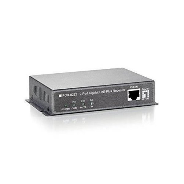 LevelOne POR-0222 2x Gigabit PoE-Plus-Repeater