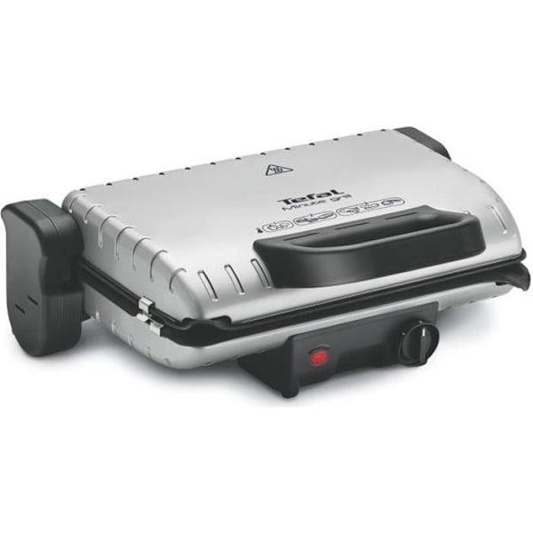 TEFAL Minute Meat Panini Grill - Effekt 1600 W - Non-stick tallrikar - Praktisk vertikal förvaring Silver