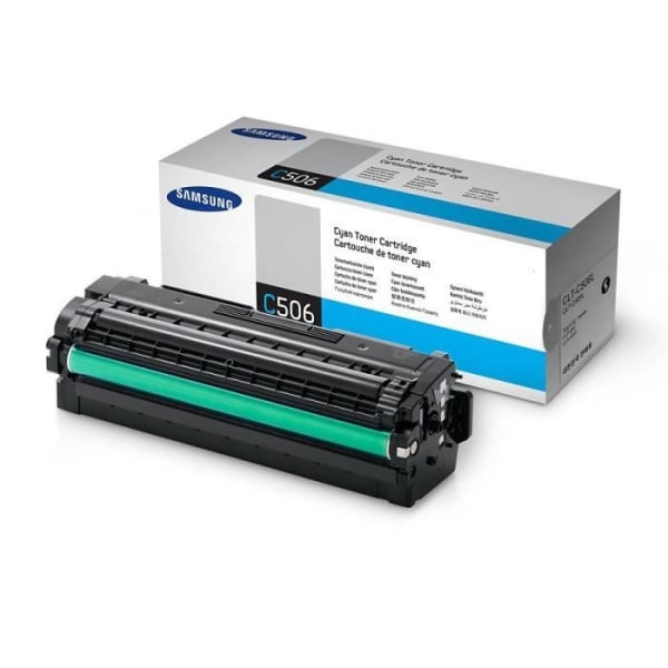 Samsung CLT-C506L Toner Cyan (3500 sidor), Lasertoner, 3500 sidor, Cyan, 1 st.