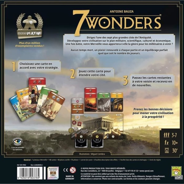 Produktionsvila | 7 Wonders - Ny utgåva | Unbox nu | Brädspel | Från 10 år | 3 till 7 spelare | 30 minuter