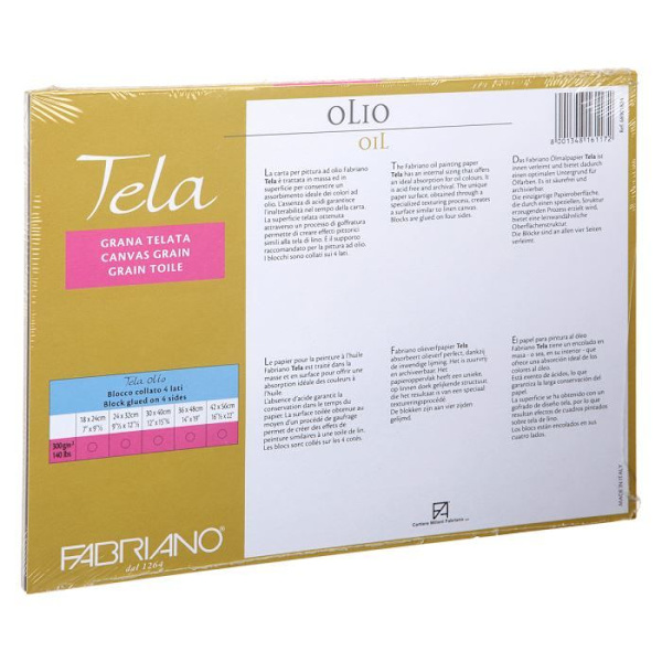 FABRIANO Block Tela 300g 18*24 cm Vit