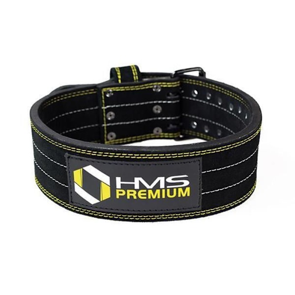 Kraftbälte - HMS - PA3558 Premium - Tredubbelt läder - Optimal komfort - Unisex svart