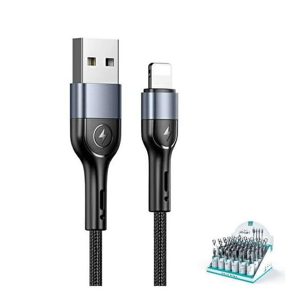 USAMS 1m Svart Lightning-kabel Hög Hastighet